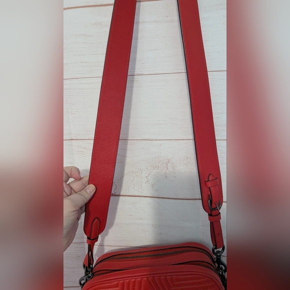 Coach Red Quilted ⭐ Star ⭐ 🤩🤩 Crossbody Bag - Picture 15 of 16